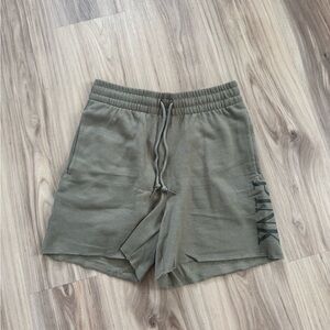 Olive Green Drawstring Shorts